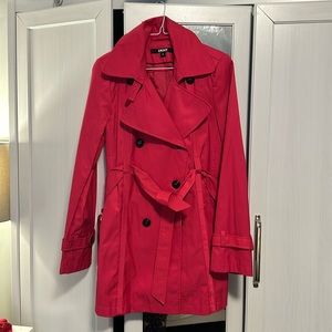 DKNY Fuchsia trench coat